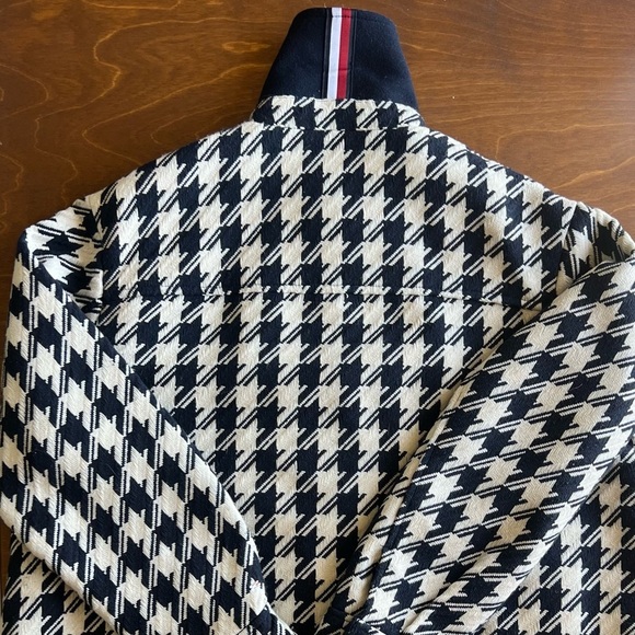 Tommy Hilfiger Navy and White Houndstooth Coat - Picture 6 of 7